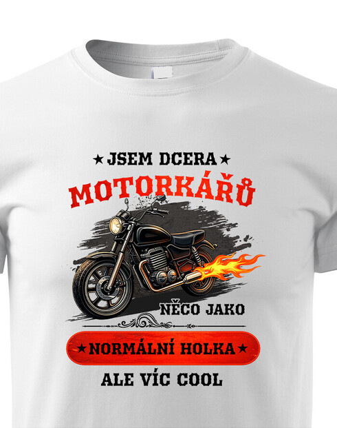 Detské tričko Som dcéra motorkárov