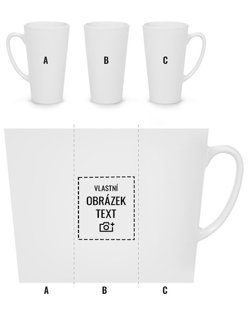 Keramický hrnek Latte 500ml s vlastním potiskem