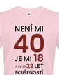 Pánské tričko k 40. narodeninám