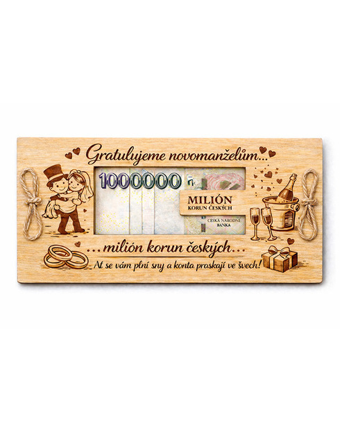 Svadobná obálka na peniaze – Milión korún