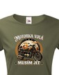 Dámske tričko Motorka volá