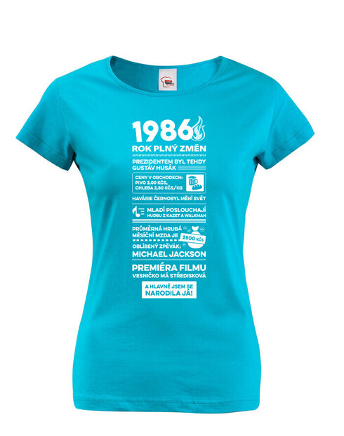 Dámske tričko narodeninové noviny 1986