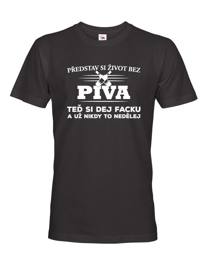 Pánske tričko s potlačou Život bez piva