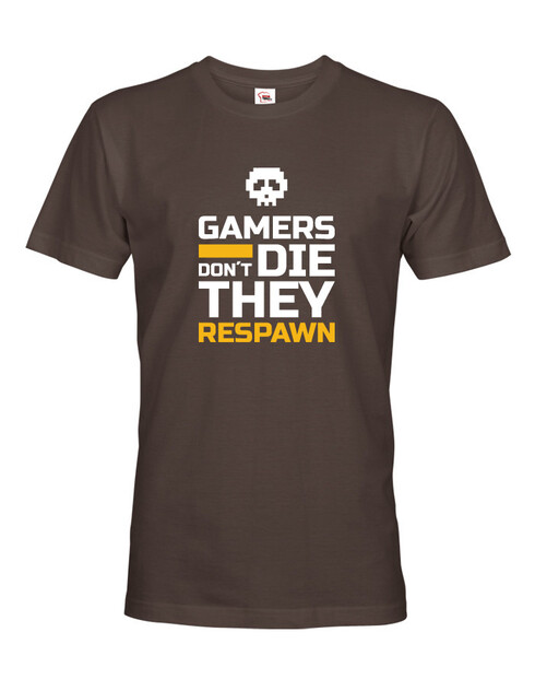 Pánske tričko Gamers don't die they Respawn