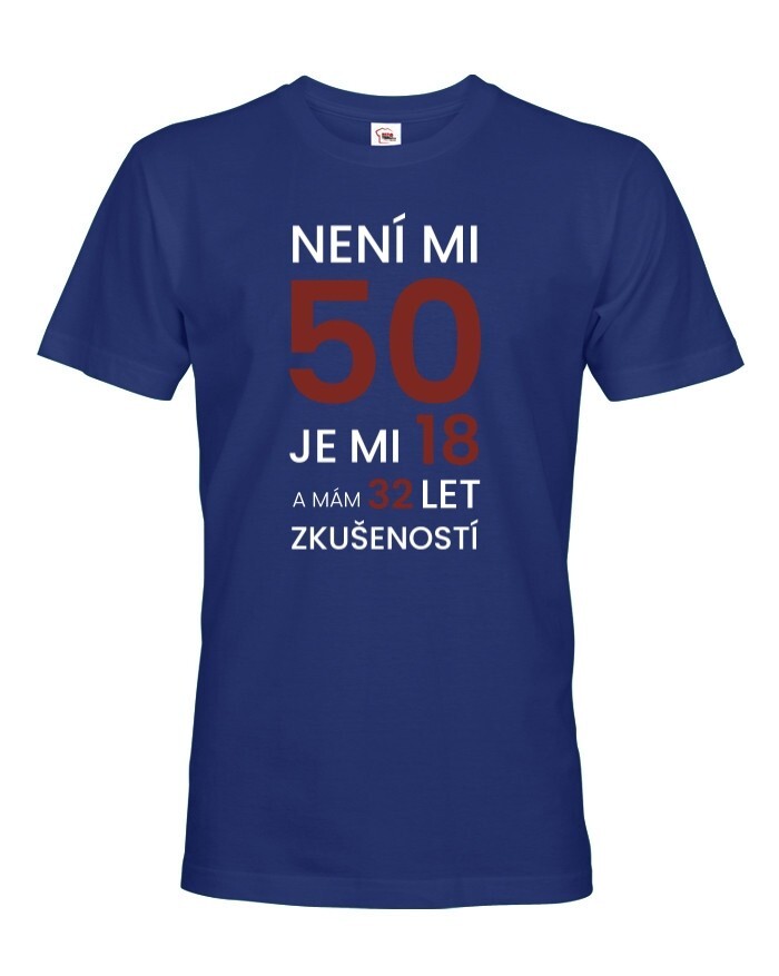 Pánské tričko k 50. narodeninám