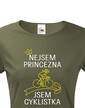 Dámske tričko nie som princezná, som cyklistka