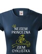 Dámske tričko nie som princezná, som cyklistka