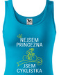 Dámske tričko nie som princezná, som cyklistka