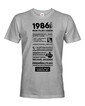 Pánské tričko narozeninové noviny 1986