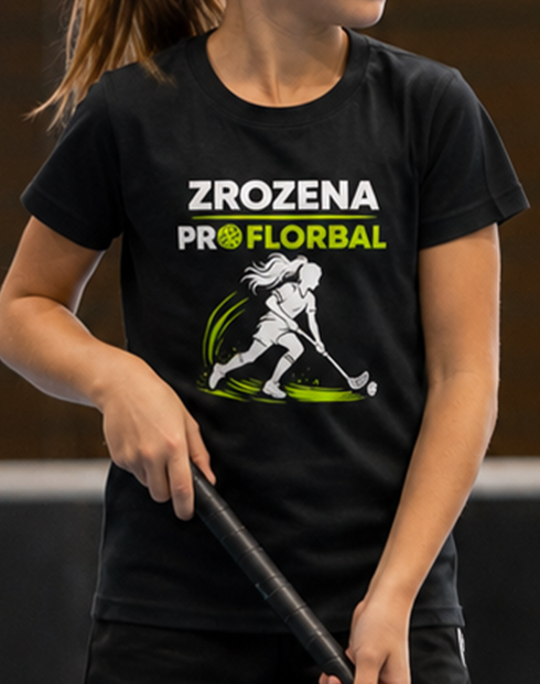 Detské tričko Zrodená pre florbal