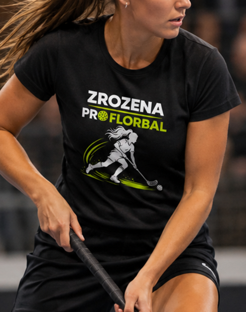 Dámske tričko Zrodená pre florbal