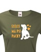 Dámské tričko -Šťastie má psi labky