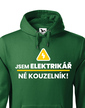 Pánska mikina - Som elektrikár, nie kúzelník