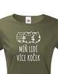 Dámské tričko Menej ľudí viac mačiek