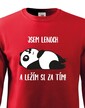 Detská mikina Som leňoch a ležím si za tým!