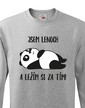 Detská mikina Som leňoch a ležím si za tým!