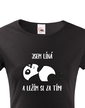 Dámske tričko Som lenivá a ležím si za tým!
