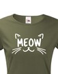 Dámske tričko s mačkou Meow