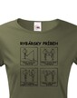 Dámske tričko s potlačou Rybársky príbeh