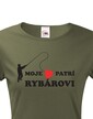 Dámske rybárske tričko Moje srdce patrí rybárovi