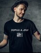 Pánske tričko s potlačou Dopijem a odchádzam