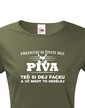 Dámské tričko s potlačou Život bez piva