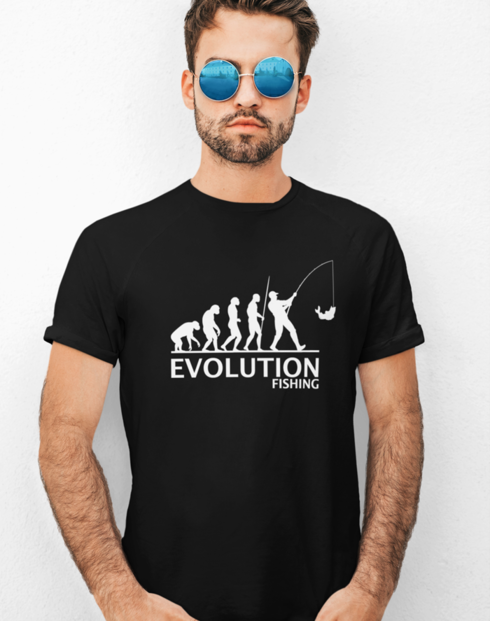 Tričko pre rybárov Rybárska evolúcie