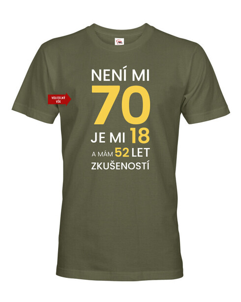 Pánské tričko k 70. narodeninám