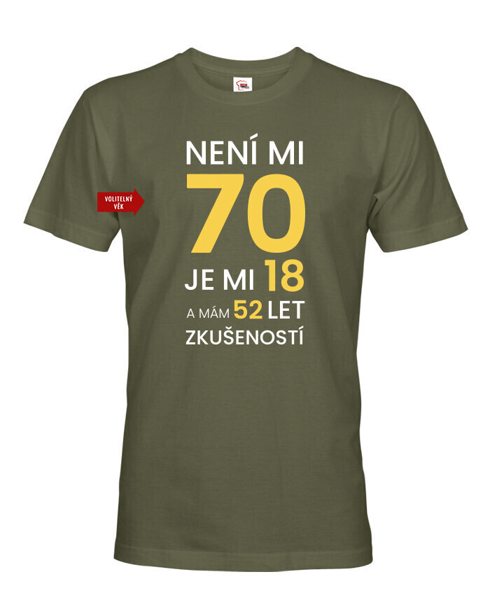 Pánské tričko k 70. narodeninám