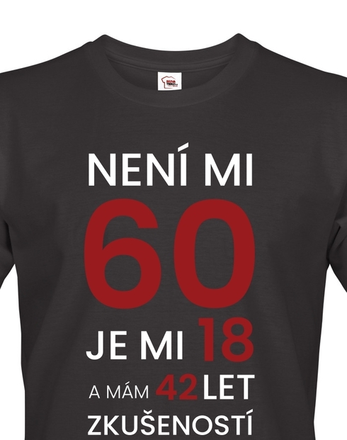 Pánské tričko k 60. narodeninám