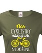 Dámske tričko Nás cyklistky žiadny vek nedobehne