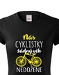 Dámske tričko Nás cyklistky žiadny vek nedobehne