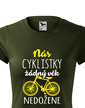 Dámske tričko Nás cyklistky žiadny vek nedobehne