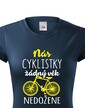 Dámske tričko Nás cyklistky žiadny vek nedobehne