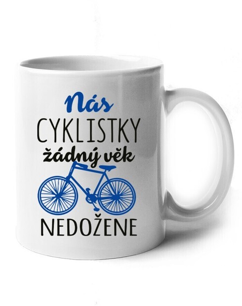 Keramický hrnček Nás cyklistky nič nedobehne