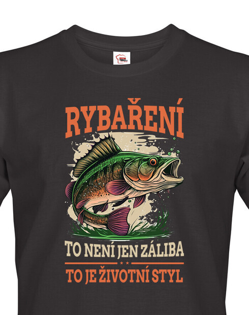 Vtipné rybárské tričko Rybárčenie je životný štýl