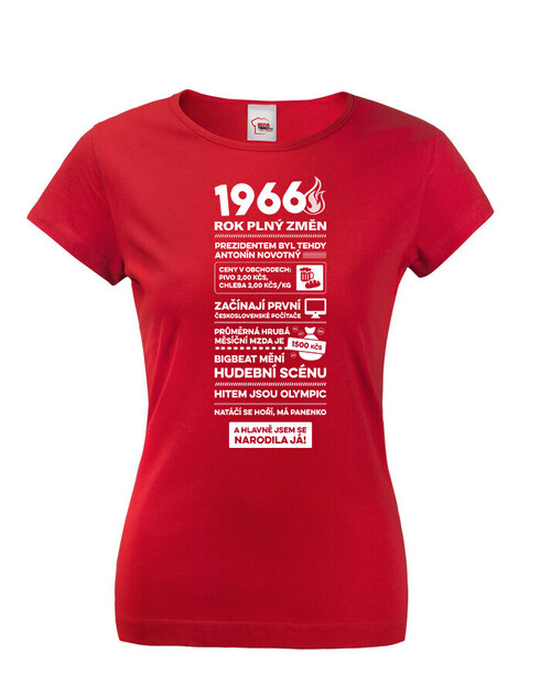 Dámske tričko narodeninové noviny 1966