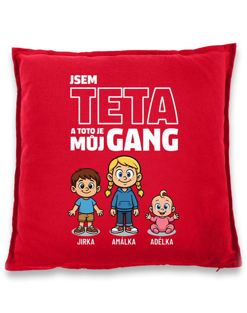 Vankúš Som teta a toto je moj gang