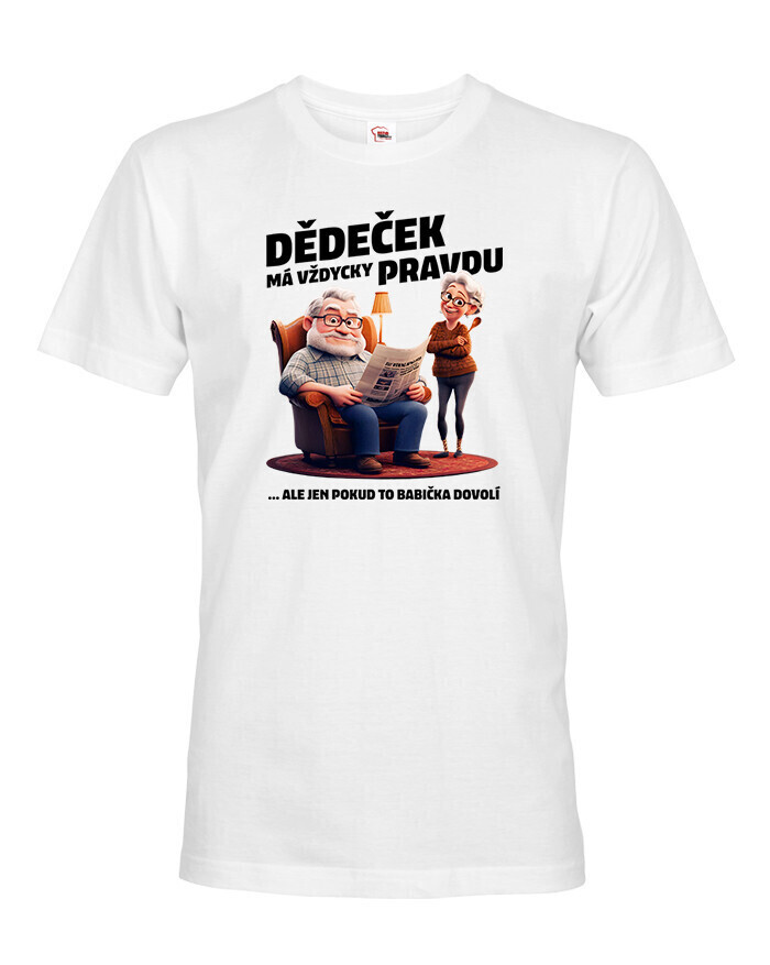 Pánske tričko Dědeček (ne)má vždycky pravdu