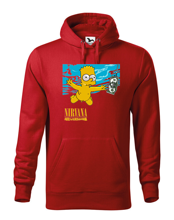 Pánská mikina Bart a Nirvana