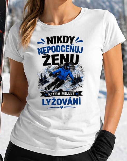 Dámske tričko lyžiar