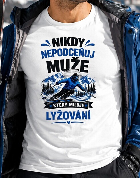 Pánske tričko lyžiar