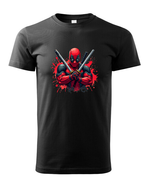 Detské tričko DEADPOOL postoj s mečmi