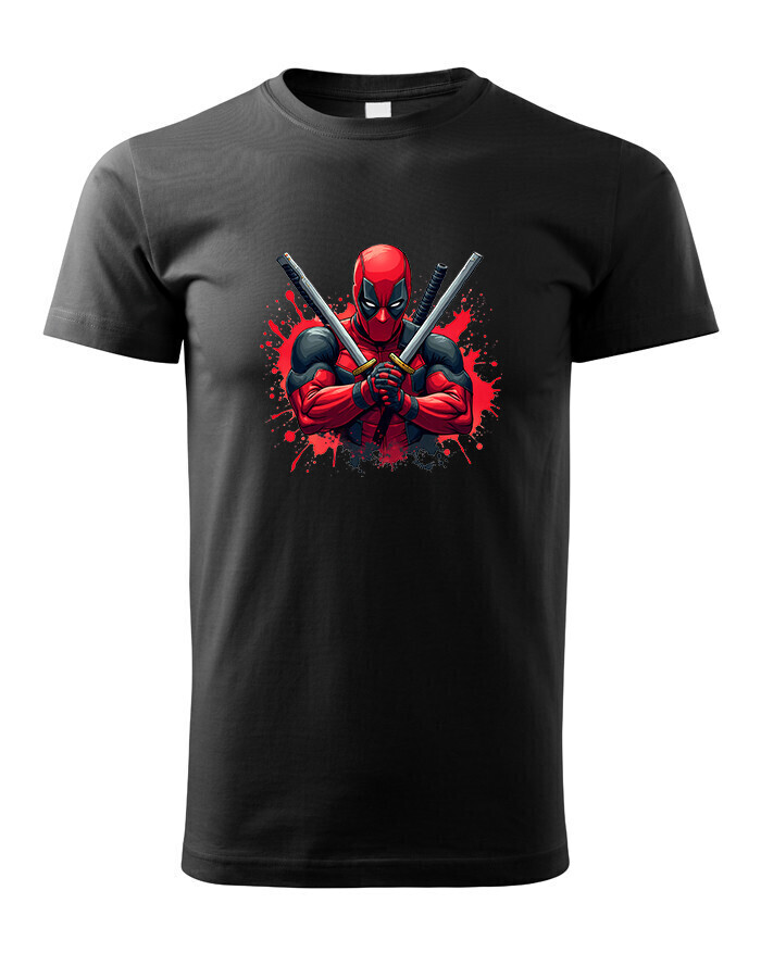 Detské tričko DEADPOOL postoj s mečmi