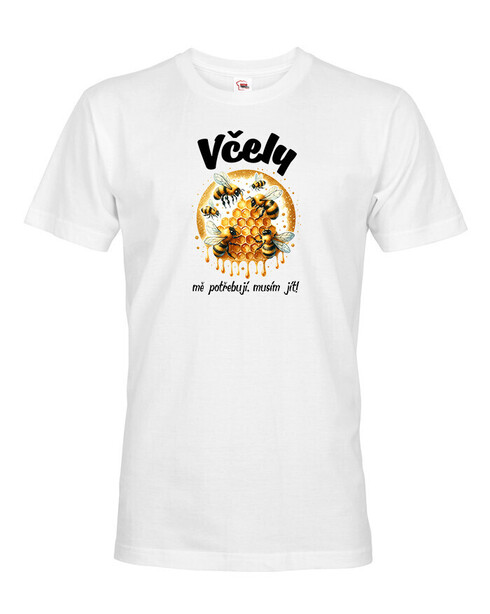Pánské tričko Včely mě potřebují musím jít