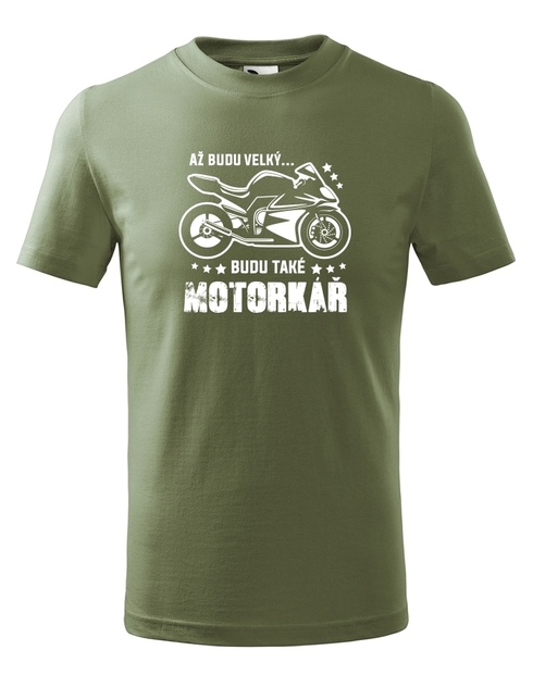 Detské tričko Až budu velký...Budu také motorkář