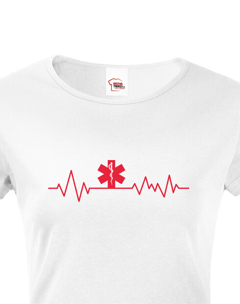 Dámske tričko pre zdravotníky s EKG