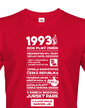 Pánské tričko narozeninové noviny 1993