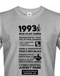 Pánské tričko narozeninové noviny 1993