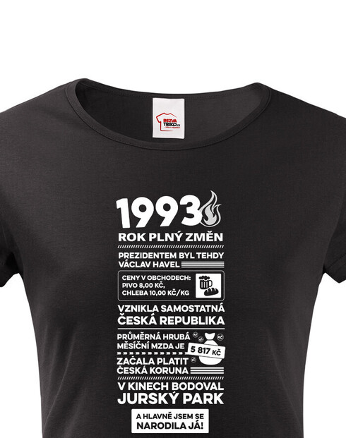 Dámske tričko narodeninové noviny 1993